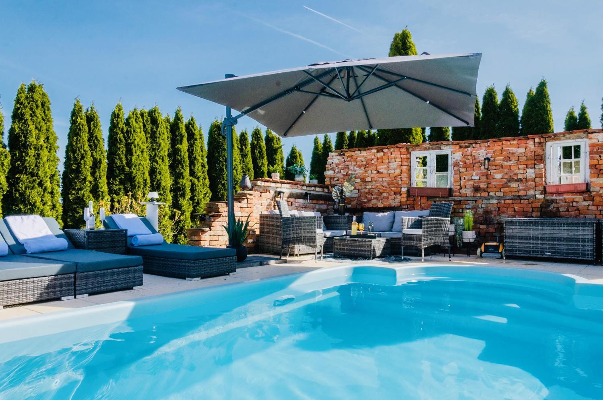 5 Sterne Centurion Ferienhaus Villa 2 Pools 86 Zoll Tv Aldersbach Eksteriør bilde